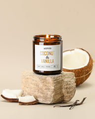 AOOVOO vanilla tonka coconut aromatherapy candle 9oz