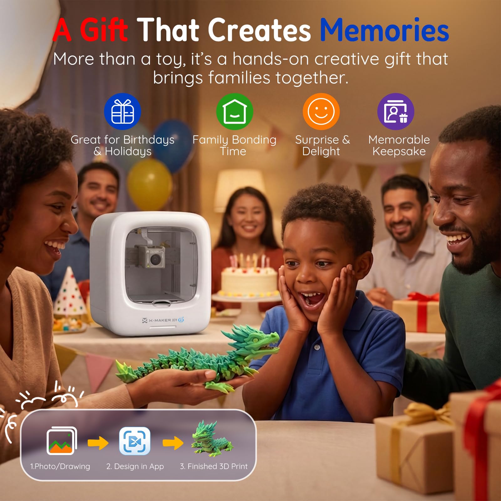 AOSEED 3D printer for kids packaging image