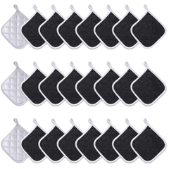 AOZUO 24 piece cotton hot pads for kitchen 7x7 inches
