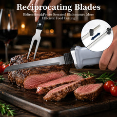 Two-way reciprocating serrated blade for smooth cuts