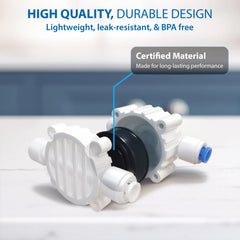 Lightweight auto shut off valve for RO systems