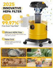 4 gallon metal tank ash vacuum for fireplaces