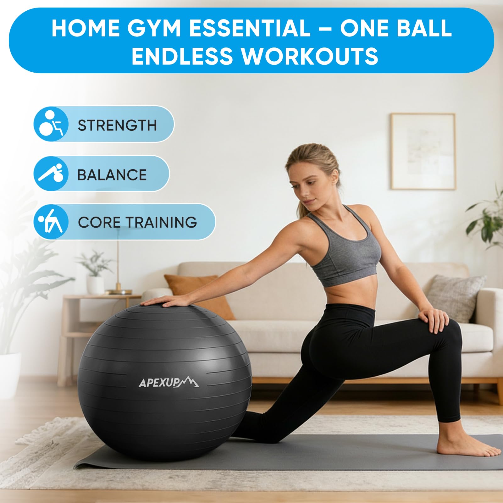 APEXUP Yoga Ball pump image