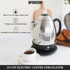 No-drip spout stainless steel percolator design