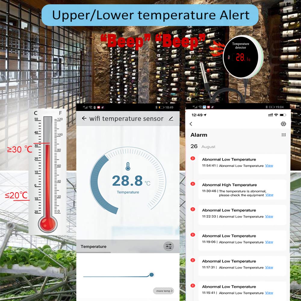 Tuya Smart Life app compatible temperature sensor