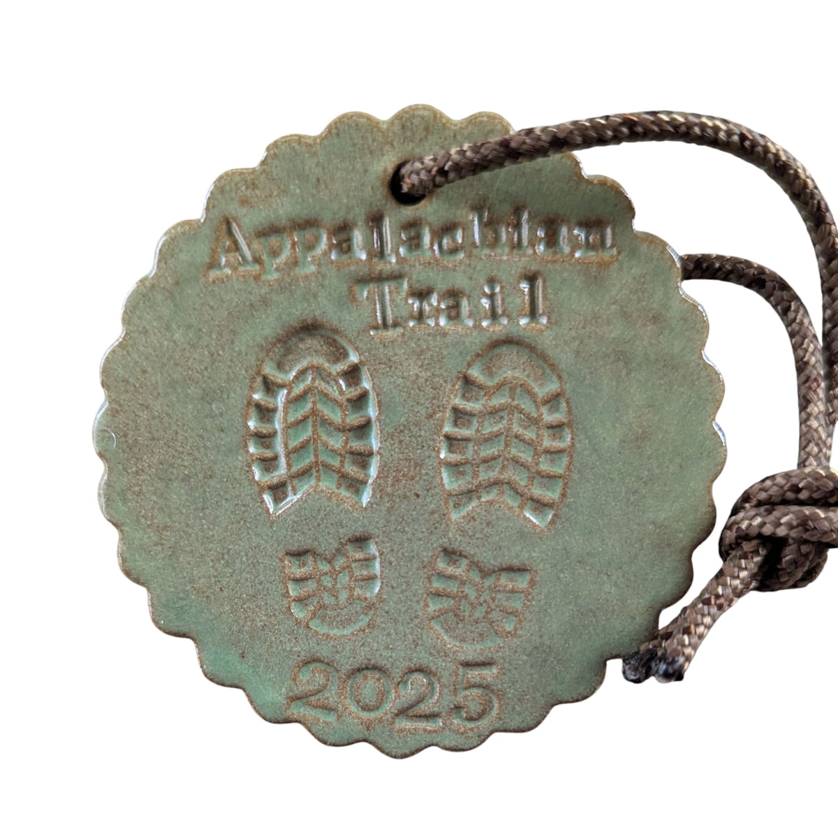 Appalachian Trail AT 2025 Holiday Ornament Green handcrafted and kiln fired