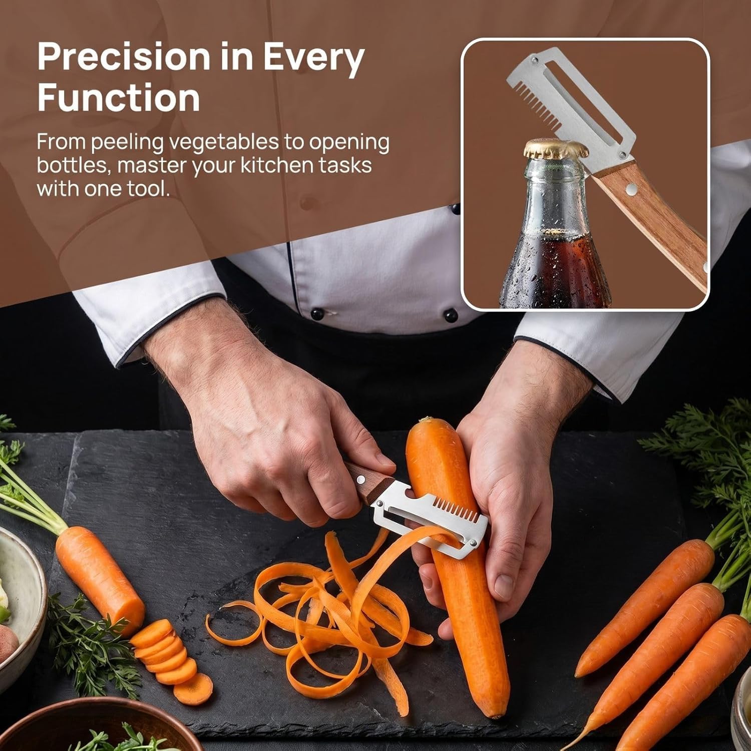 Julienne function vegetable peeler for kitchen