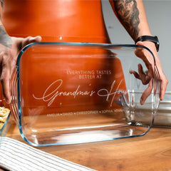 Apple Pie Dish glass bakeware side shot