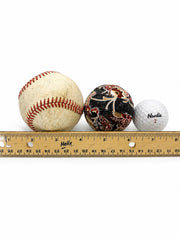 Approximately 2.4-inch handmade fabric wrapped decorative balls