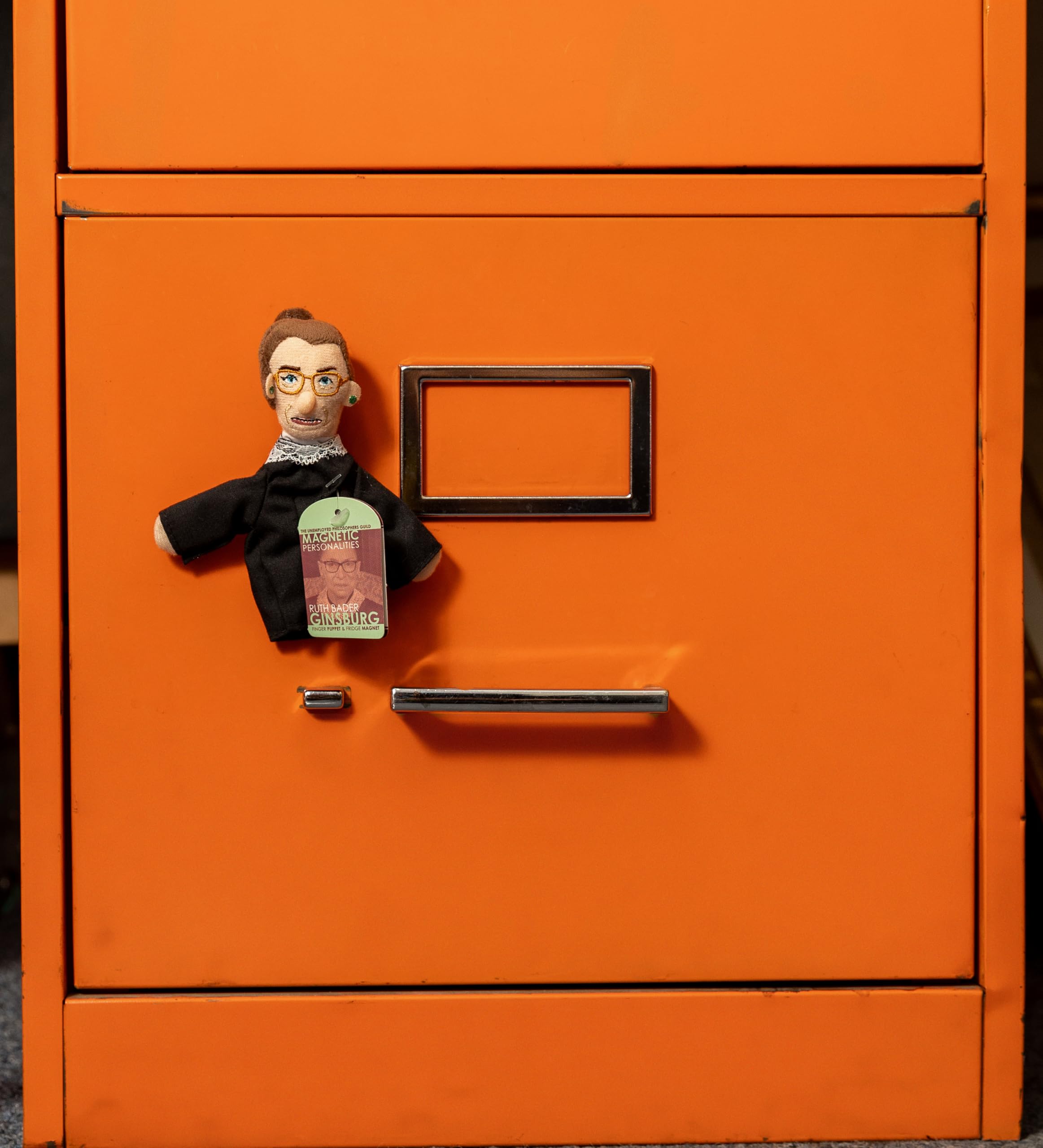 Ruth Bader Ginsburg Magnetic Personality measures about 4 inches tall with magnet