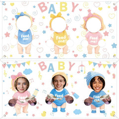 APUDWN 2pcs blindfolded feed me backdrop set