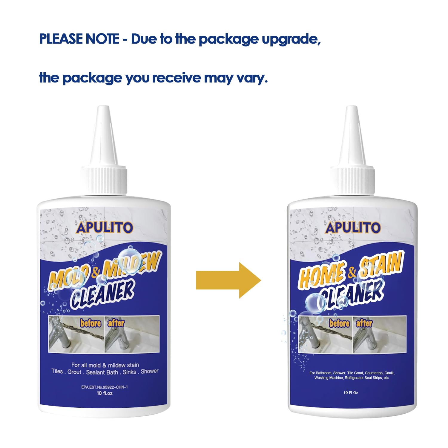 APULITO cleaner gel product label and packaging