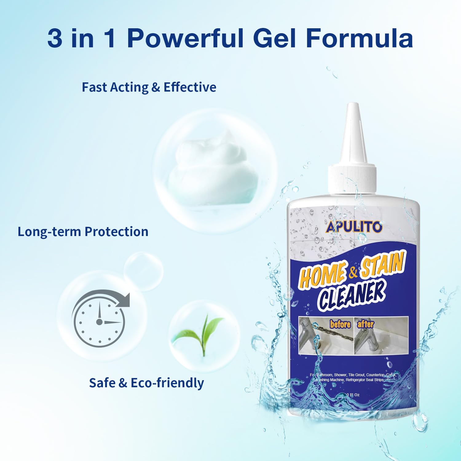 APULITO cleaner gel used on bathroom surfaces