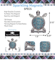 Back magnet securely attached to 3D sea turtle figure