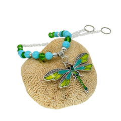 Aqua beaded turquoise curtain tiebacks with silver chain