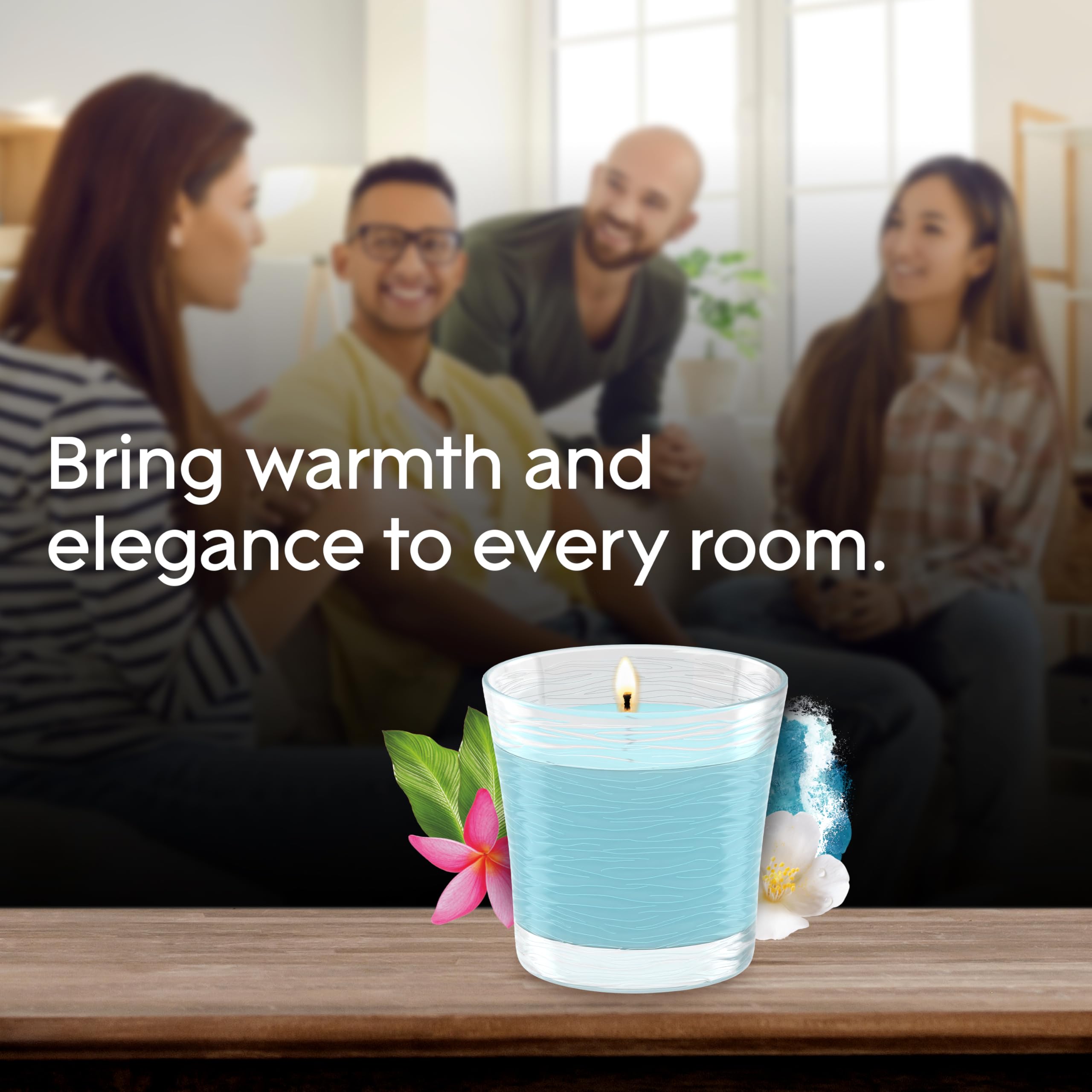 Aqua Waves Glade candle in jar packaging