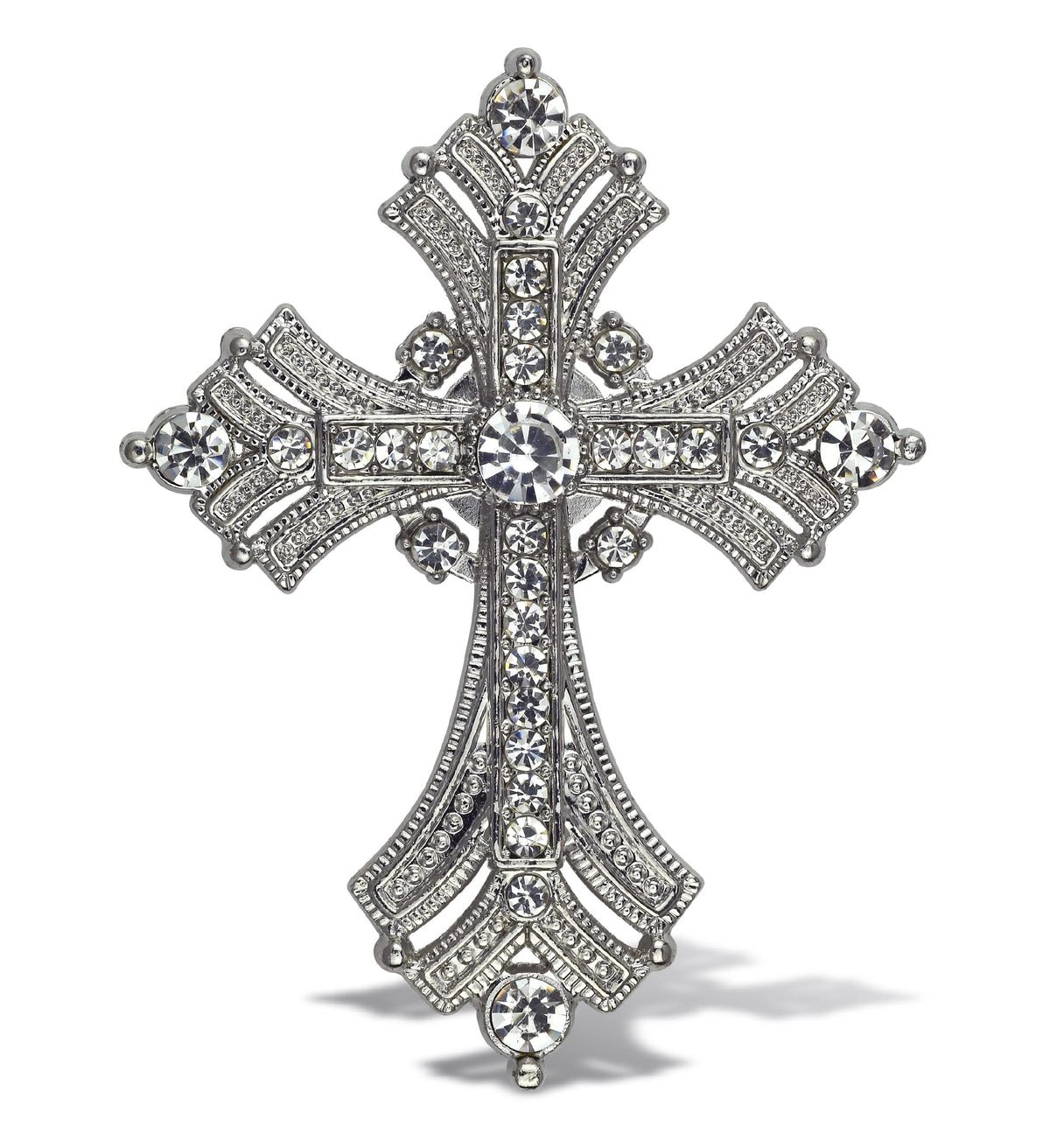 Aqua79 Fleur De Lis sparkling refrigerator magnet front view on metal surface