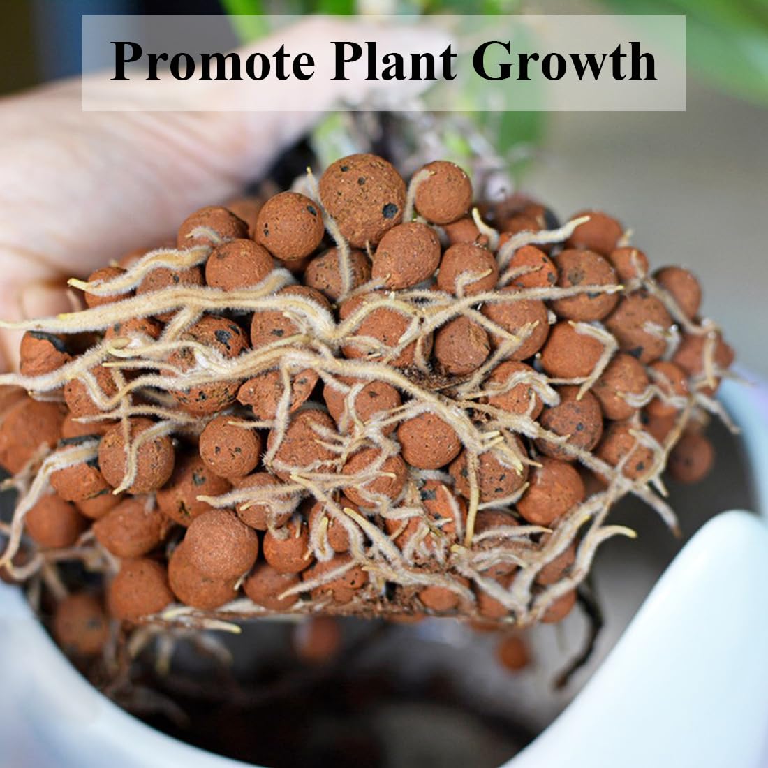 Natural lightweight clay pebbles for soil mix