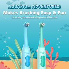 Aquarium Adventures character toy included with toothbrush set