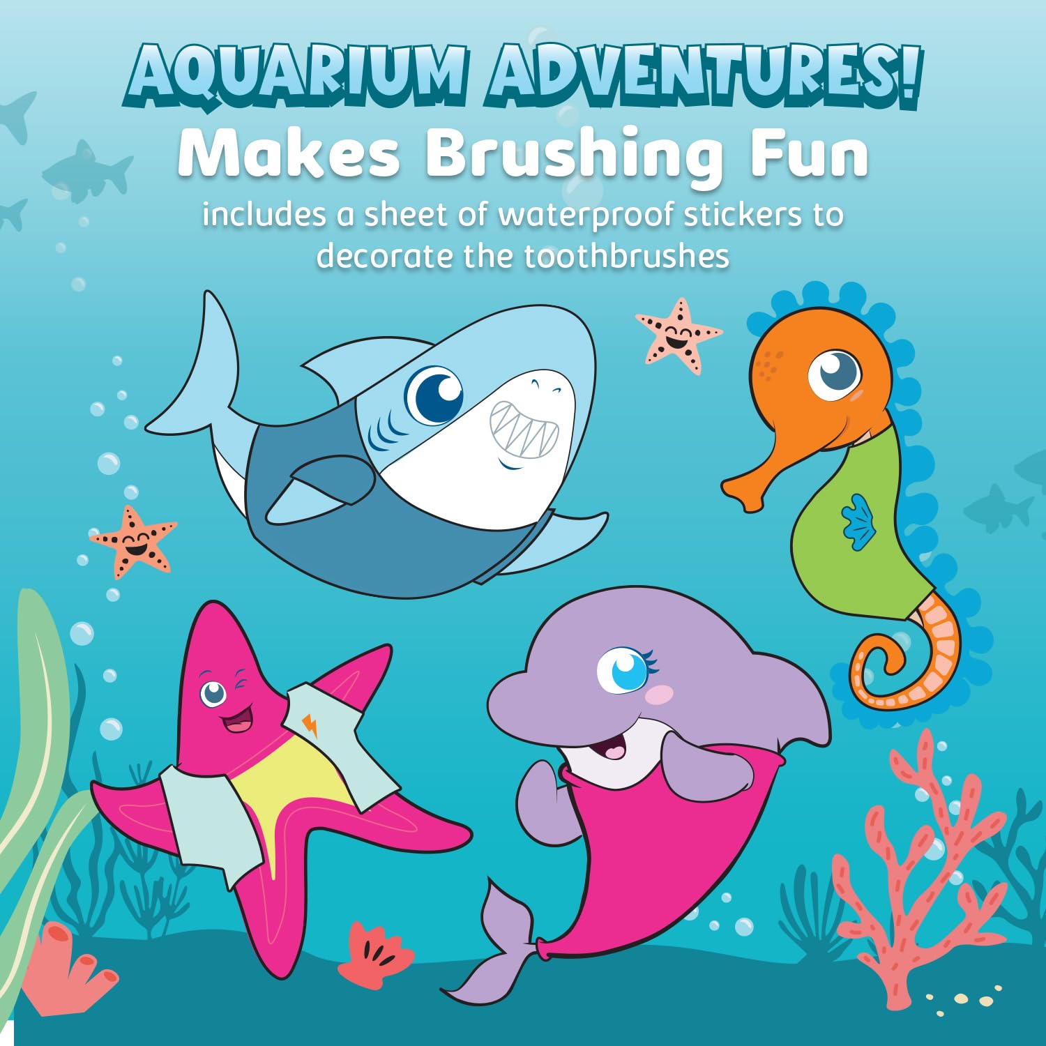 Giftable aquarium style box packaging for Aquarium Adventures set