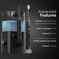 AquaSonic Black Series Pro electric toothbrush closeup