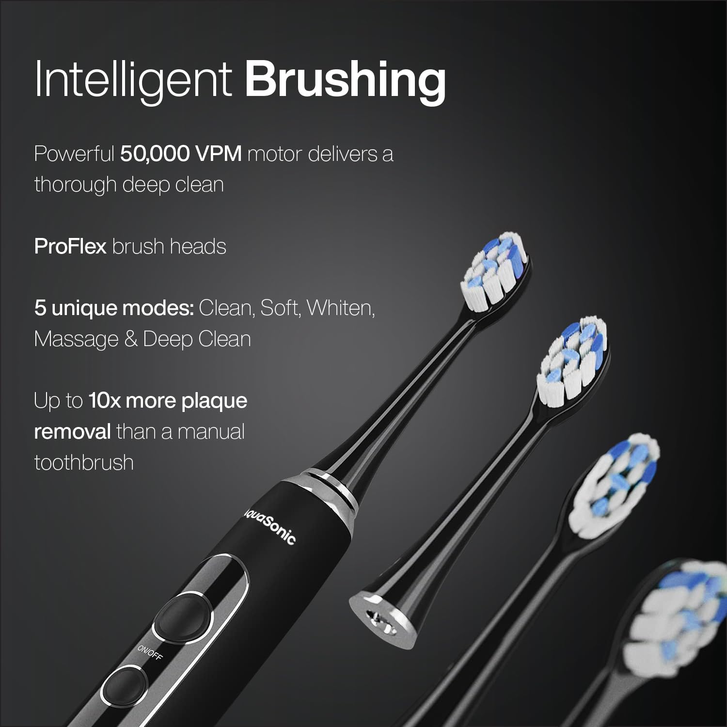 ProFlex brush heads six-pack included with AquaSonic HDC Pro