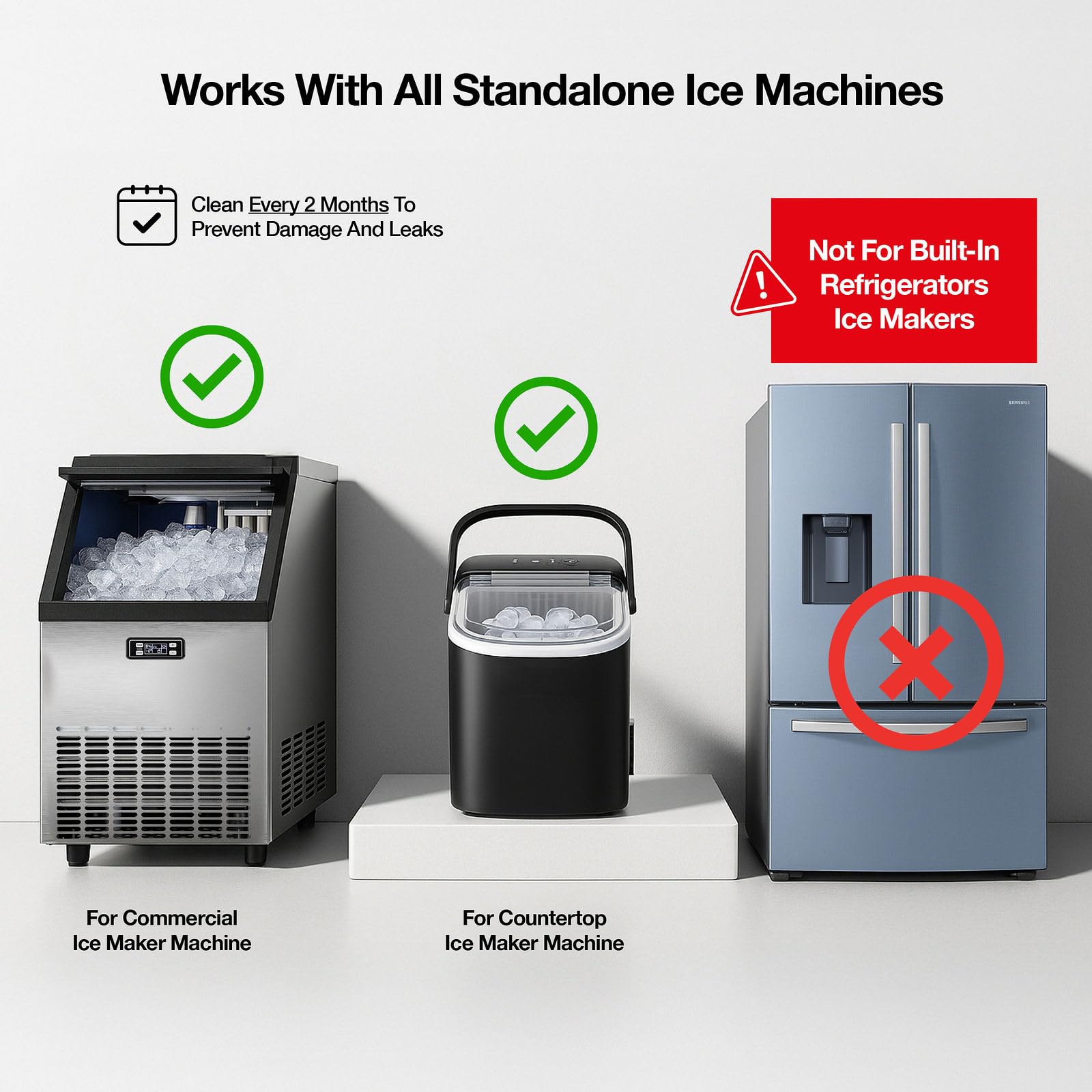 Aquia 100 percent active ice maker cleaner bottle