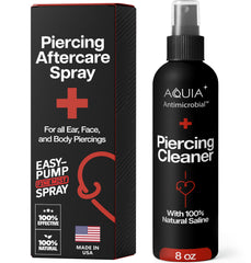 Aquia piercing aftercare spray bottle for ear and body piercings 8oz
