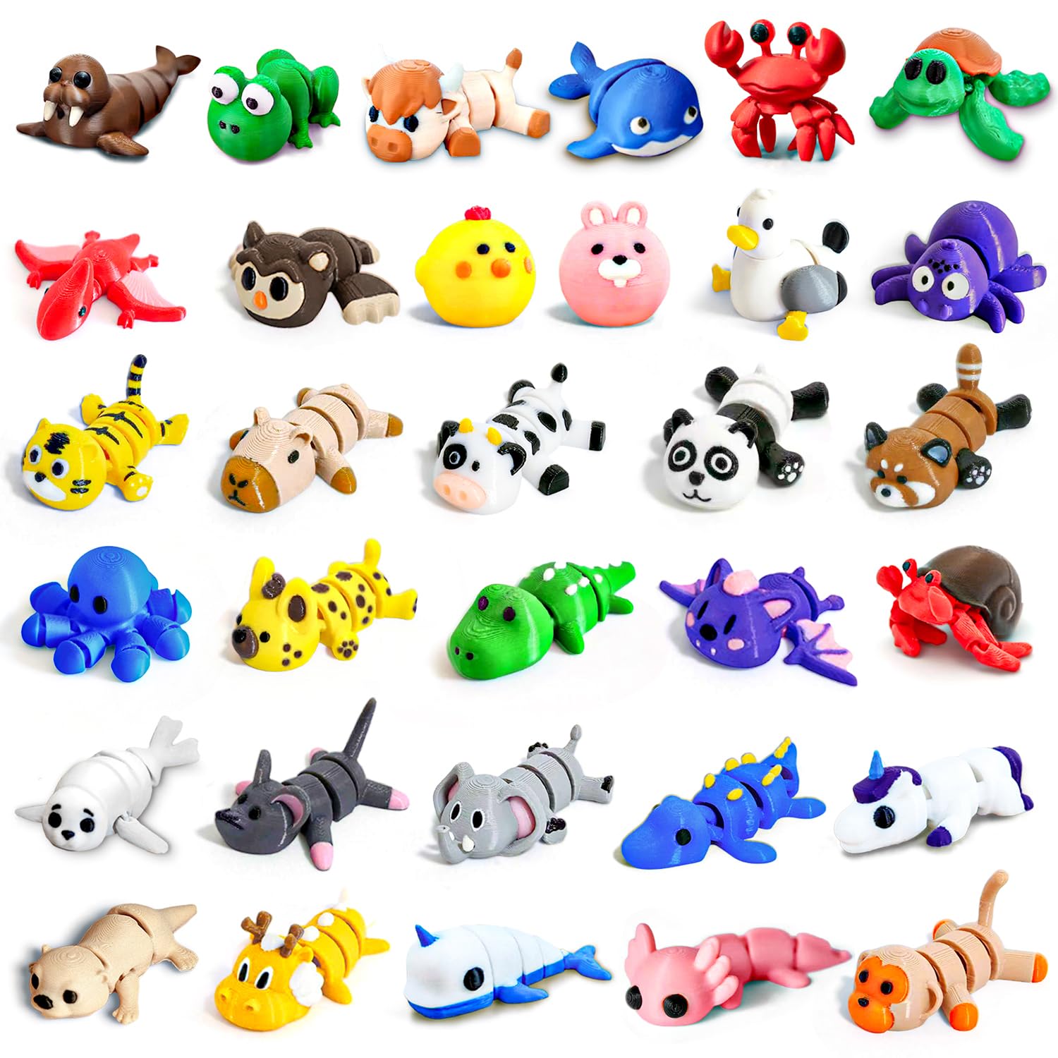 AQXYTK 32-pcs mini animal figurines set desk display
