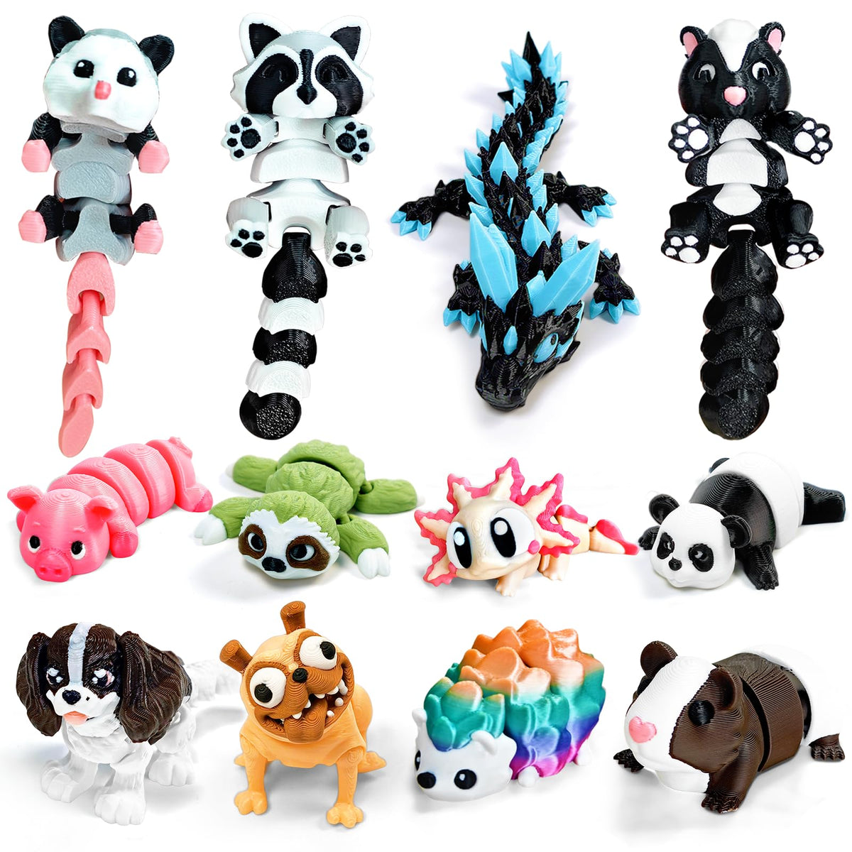 AQXYTK 3D printed animal figurines set product image