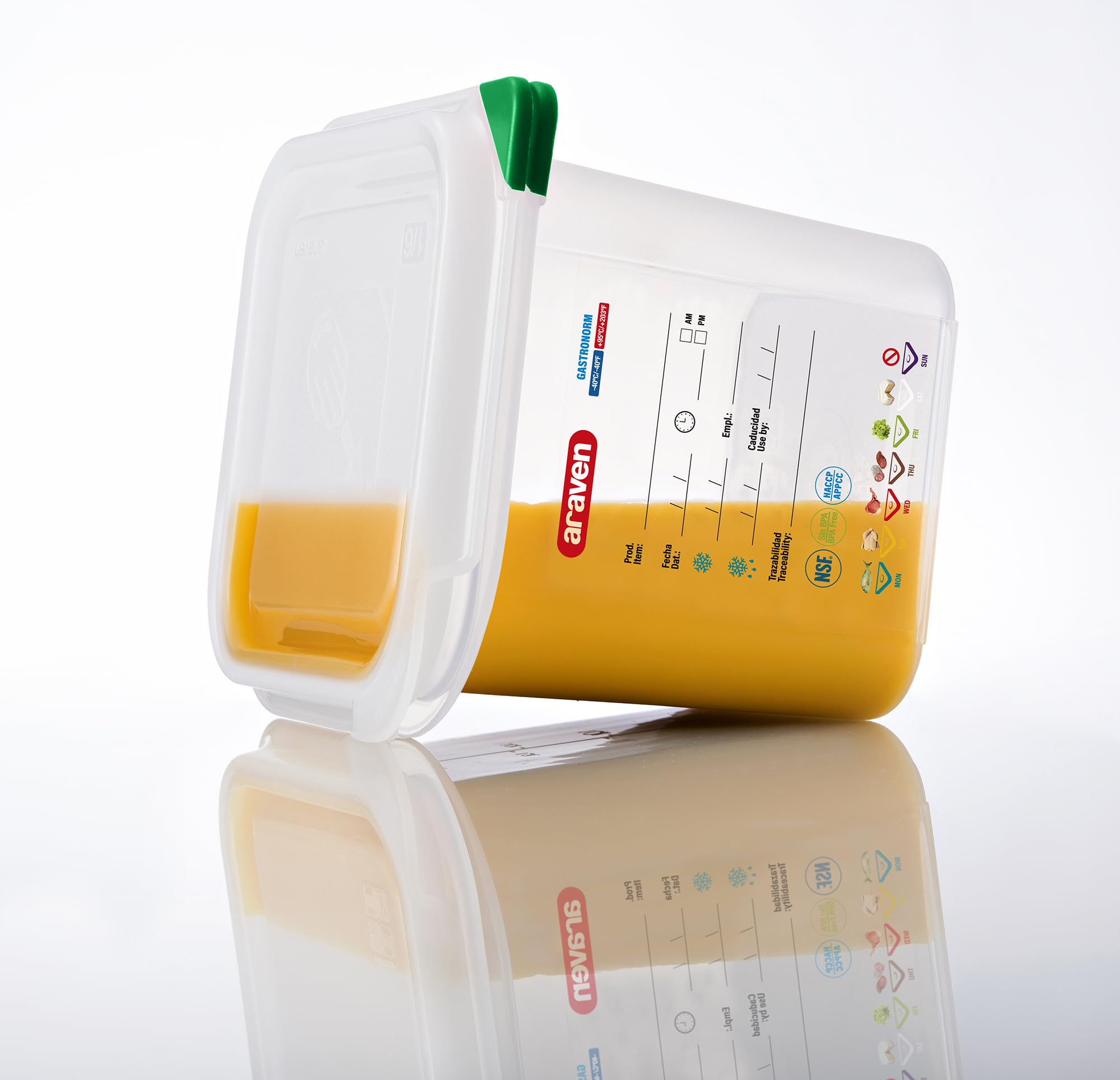 Stackable design of Araven 03032 with lid
