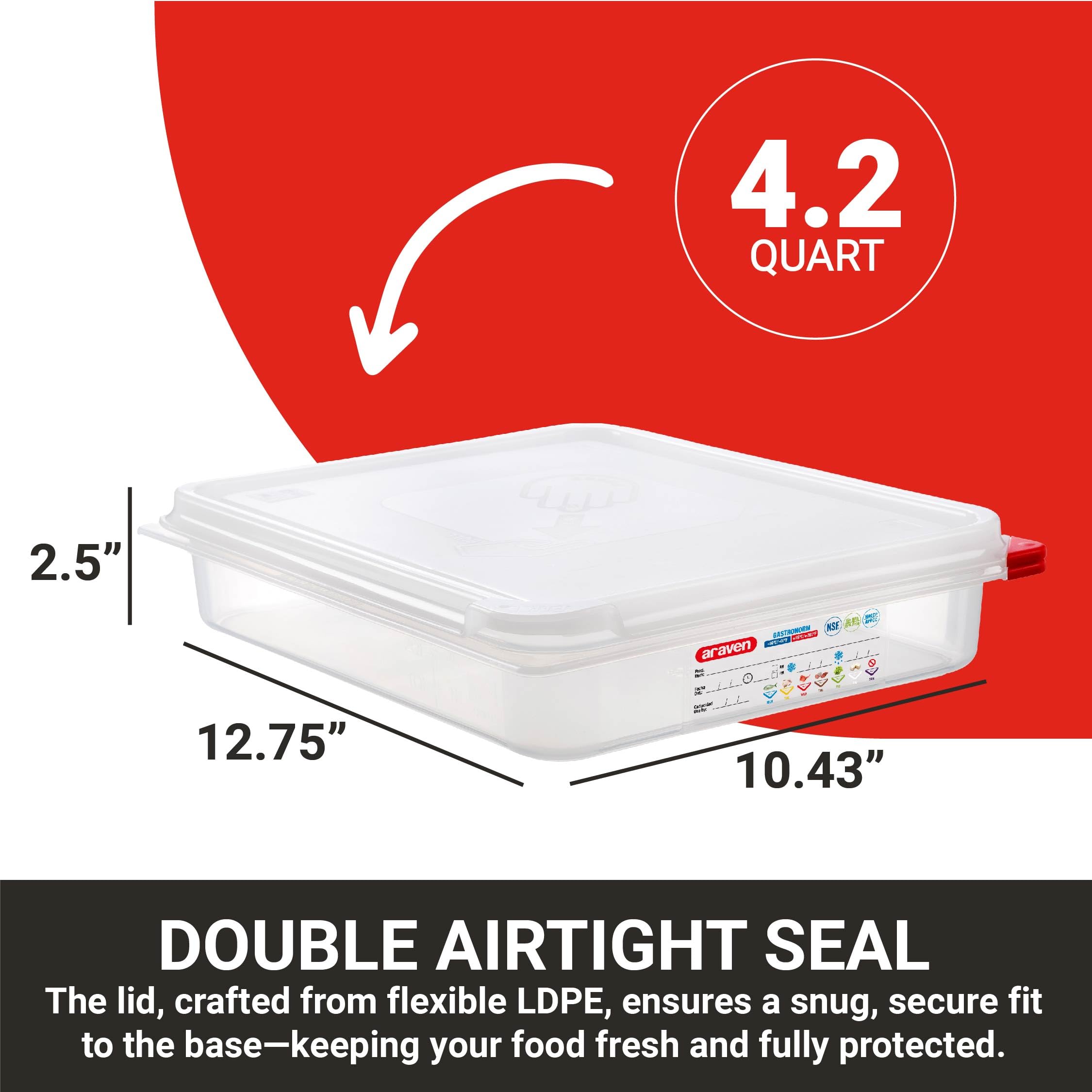 Double airtight LDPE sealing lid