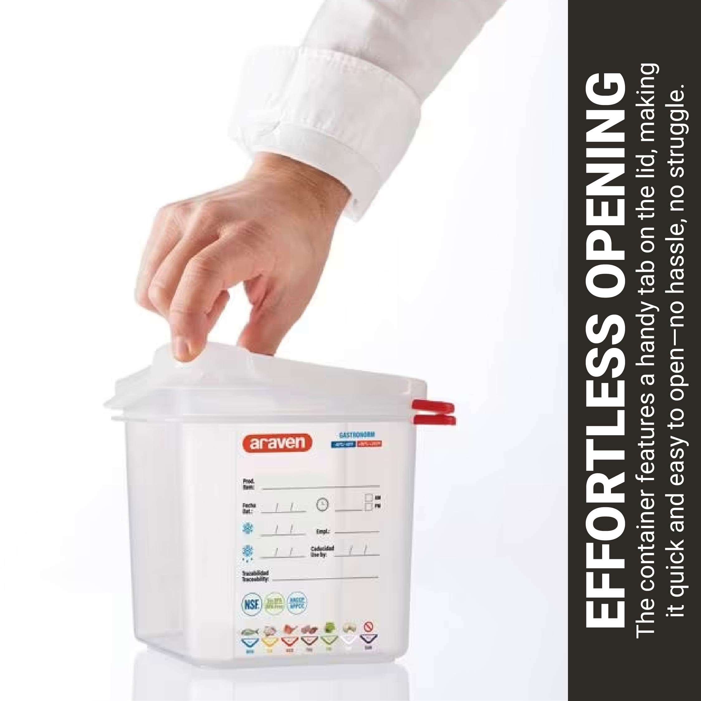 Gastronorm EN 631.1 size with measuring scale