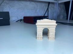 Detailed Arc De Triomphe PLA mini model from side angle
