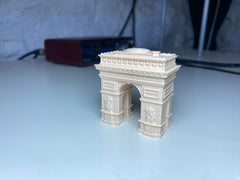 Close up of Arc De Triomphe mini model PLA material