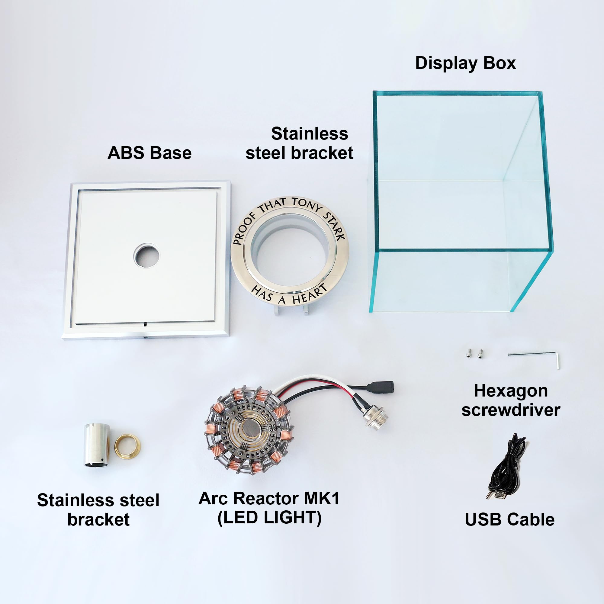 Display frame measuring 6x6x7 inches with reactor details