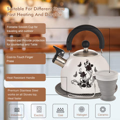 ARC 2qt whistling tea kettle with heat resistant handle