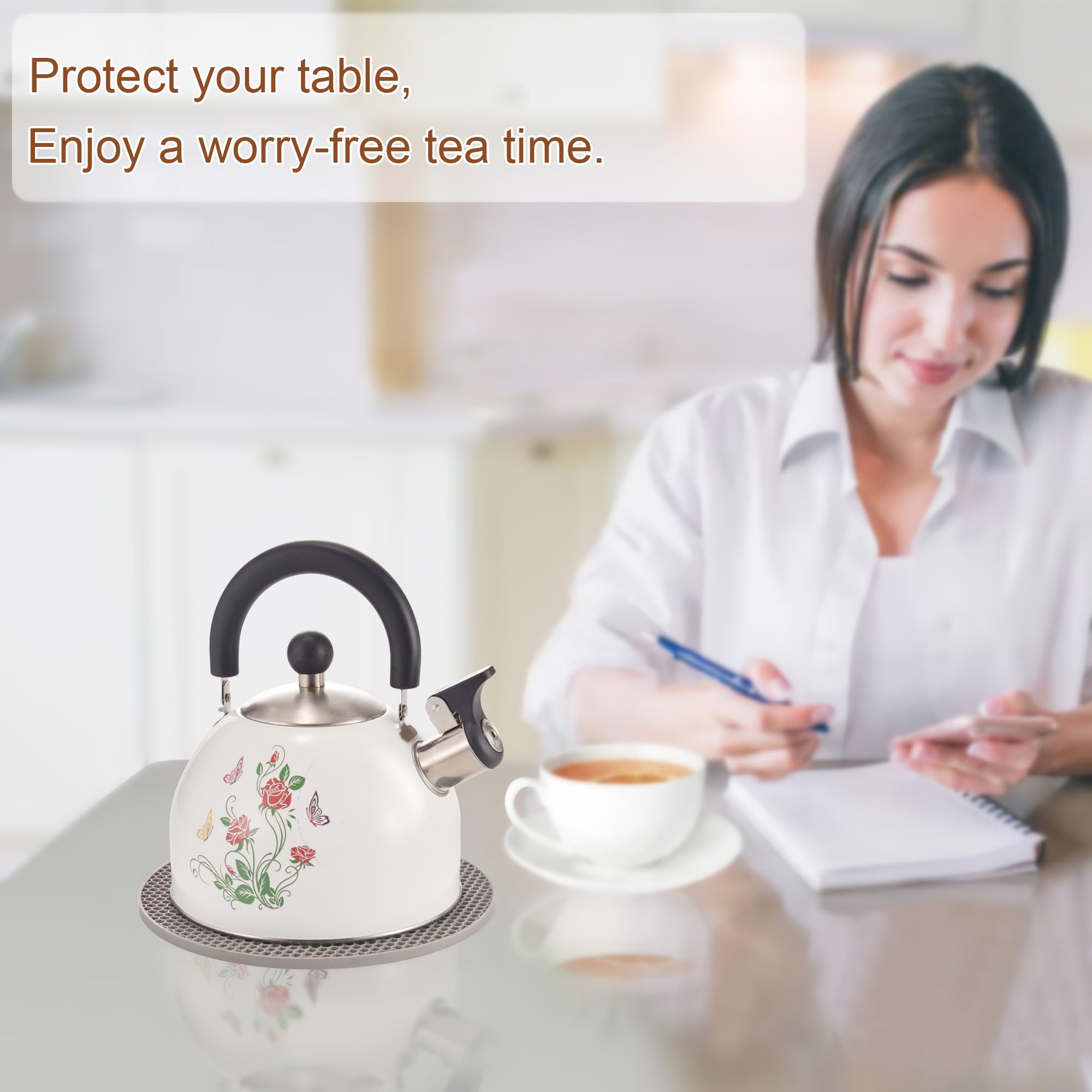 ARC white 2qt whistling tea kettle packaging