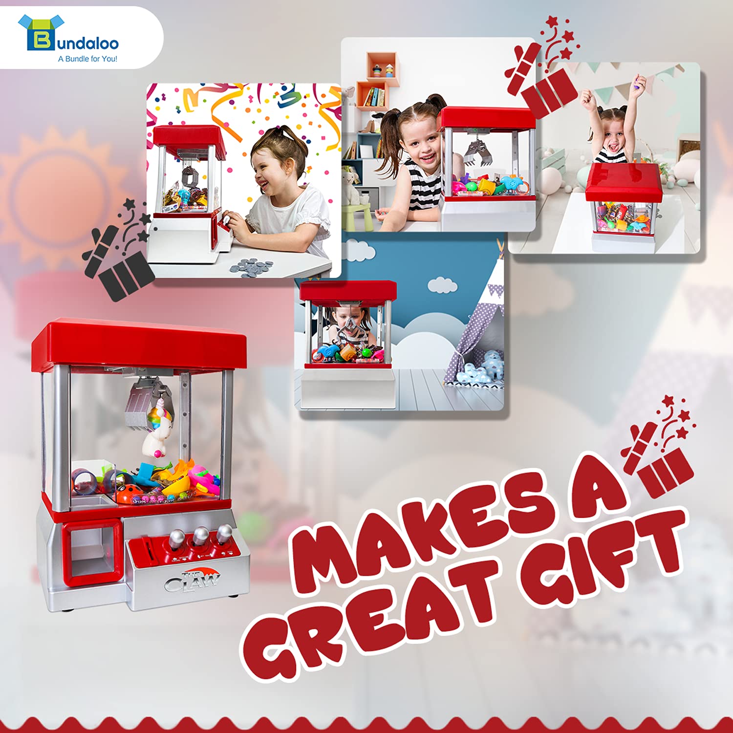 Party and family fun setup Bundaloo claw machine