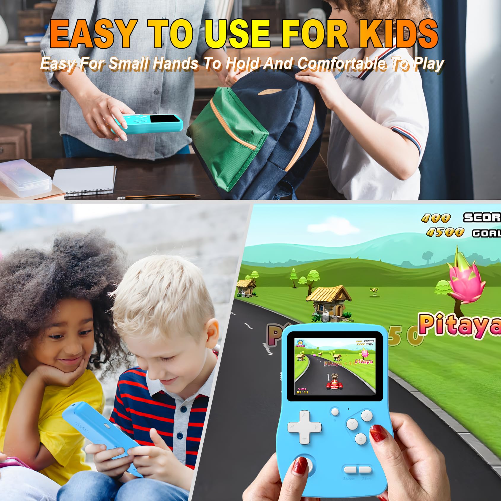 User manual includes kid friendly game guide