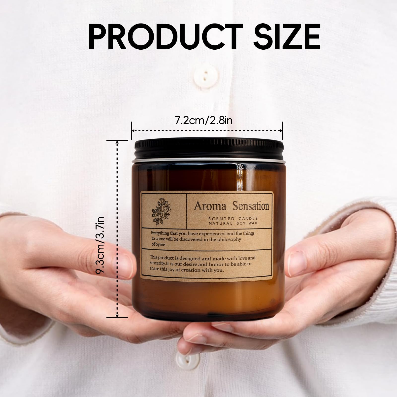 ARCASA non-toxic soy candle for yoga and meditation