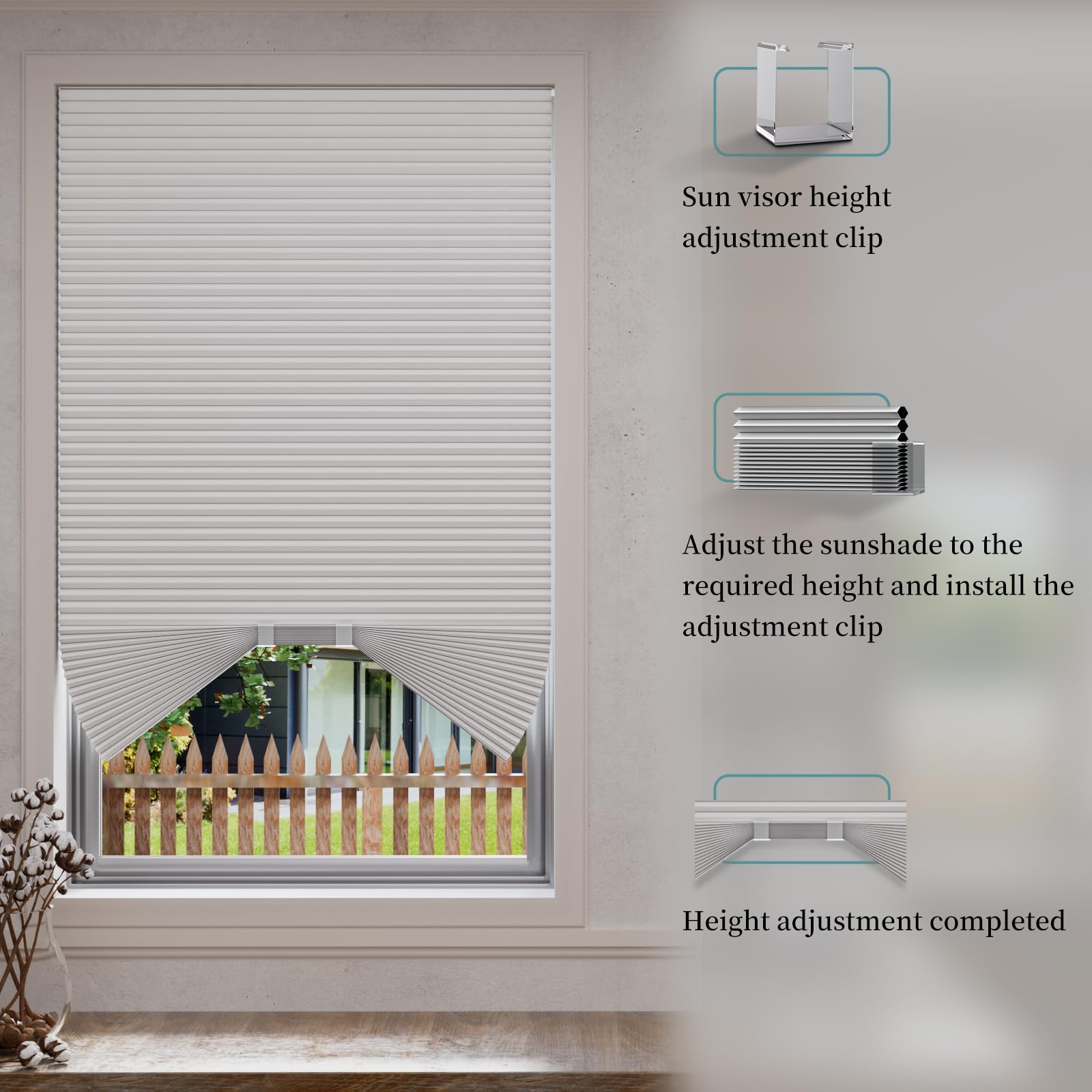 Half circle blackout cellular shade designed for arched window