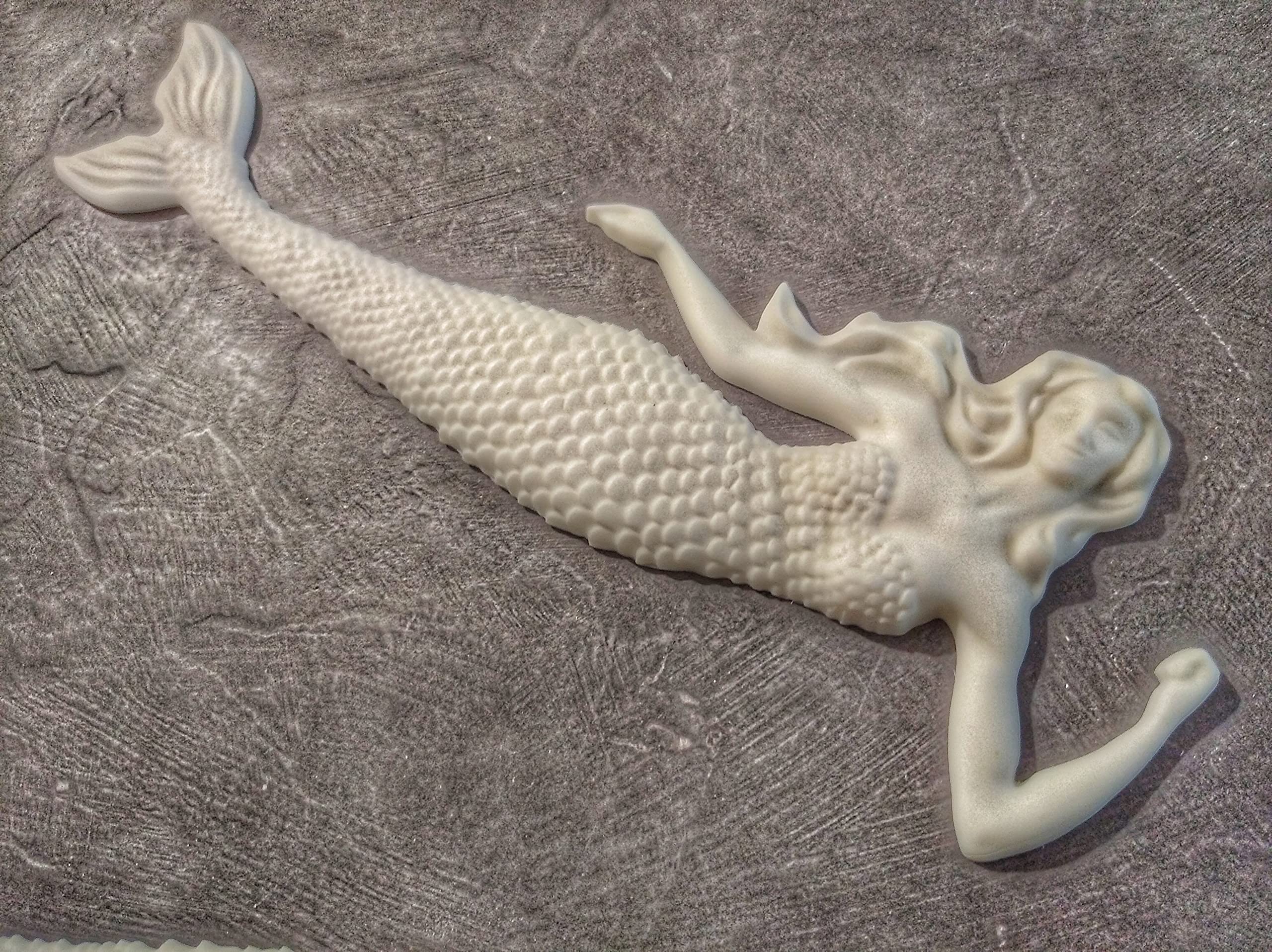 Architectural polyurethane resin mermaid applique material