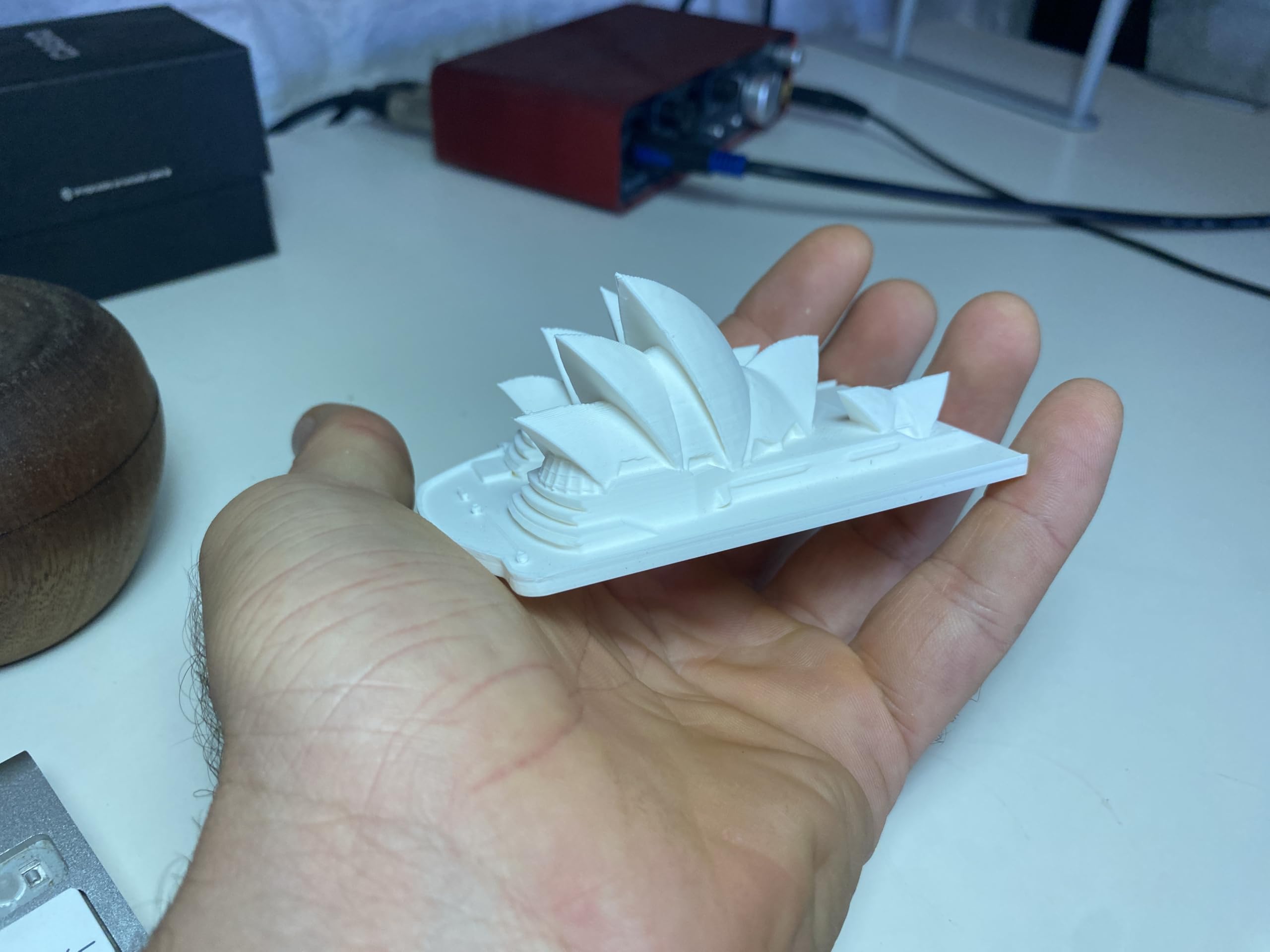 Small-scale Sydney Opera House model for decor