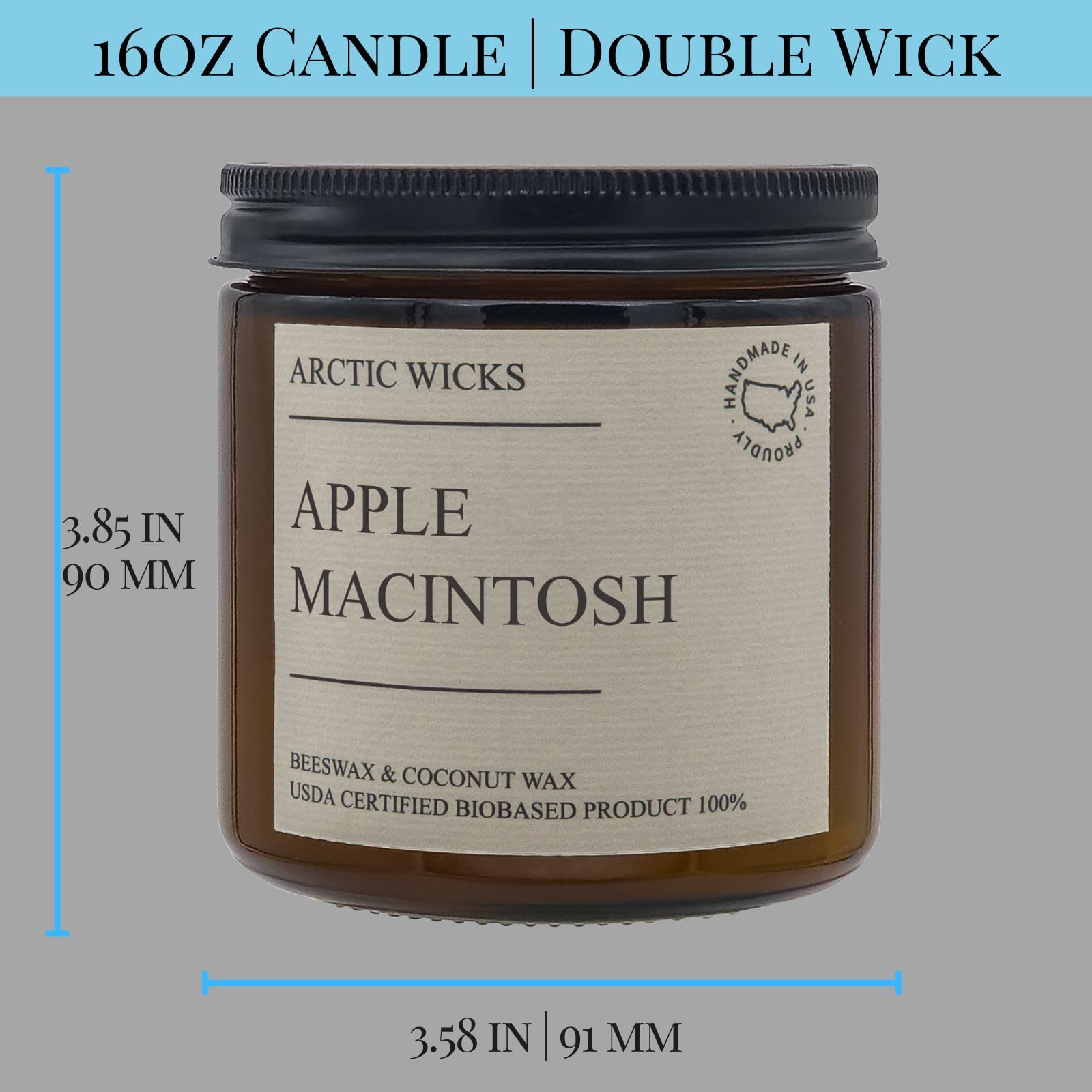 Autumn 16oz amber jar candle Arctic Wicks