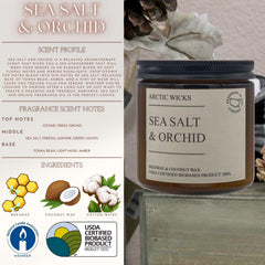 Arctic Wicks coconut oil & beeswax candles packaging