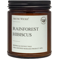 Arctic Wicks Rainforest Hibiscus Candle 9oz coconut beeswax candle