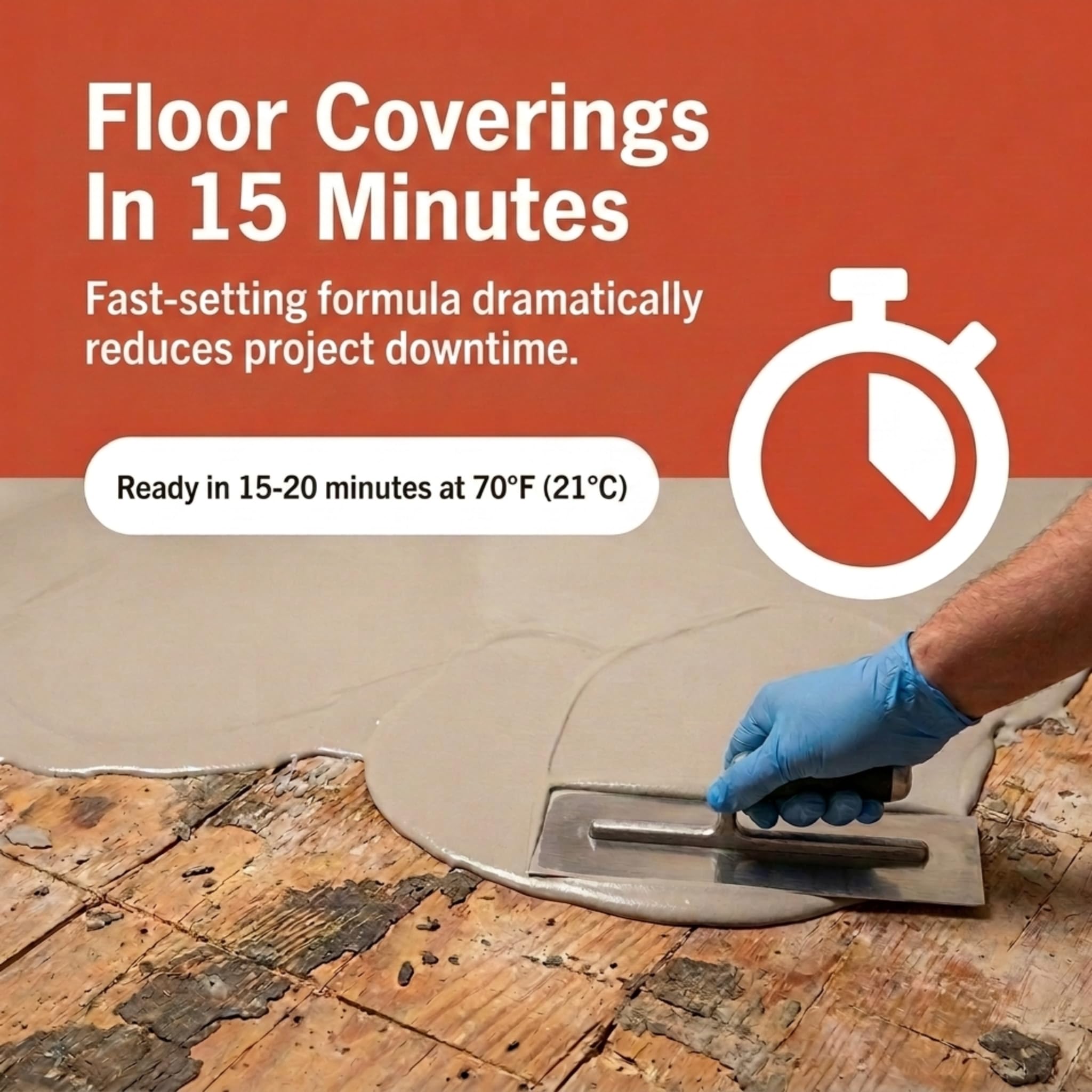 Ardex Feather Finish underlayment ready for tile installation