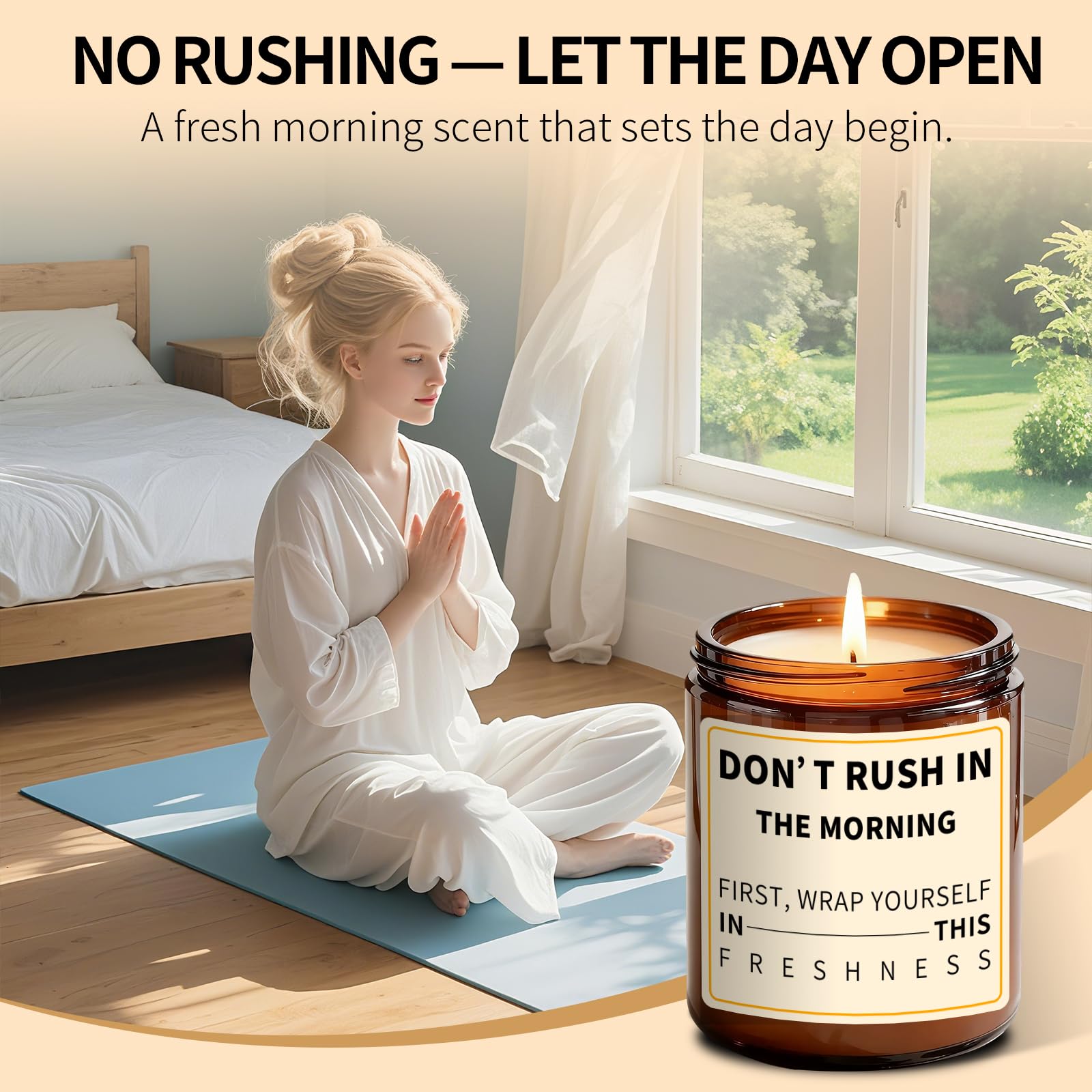 aredenua energy aromatherapy candle in home setting