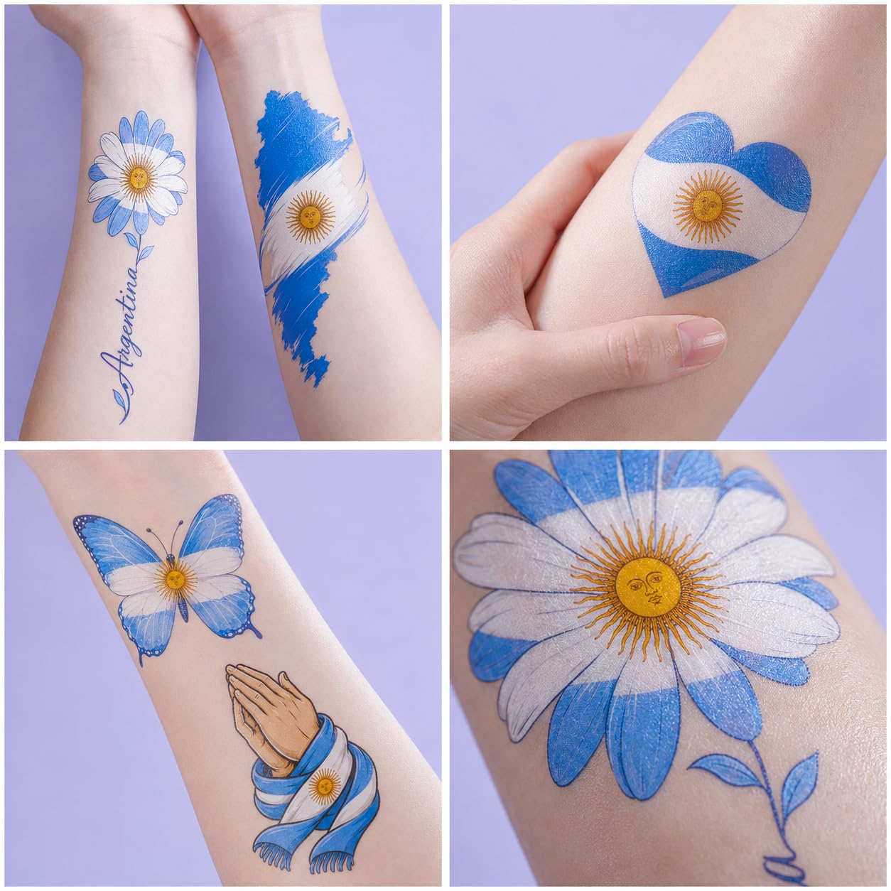 Argentina soccer theme tattoos for events and sports